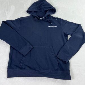 Champion Men's Pullover Hoodie Size Medium Navy Blue Authentic Athletic Wear